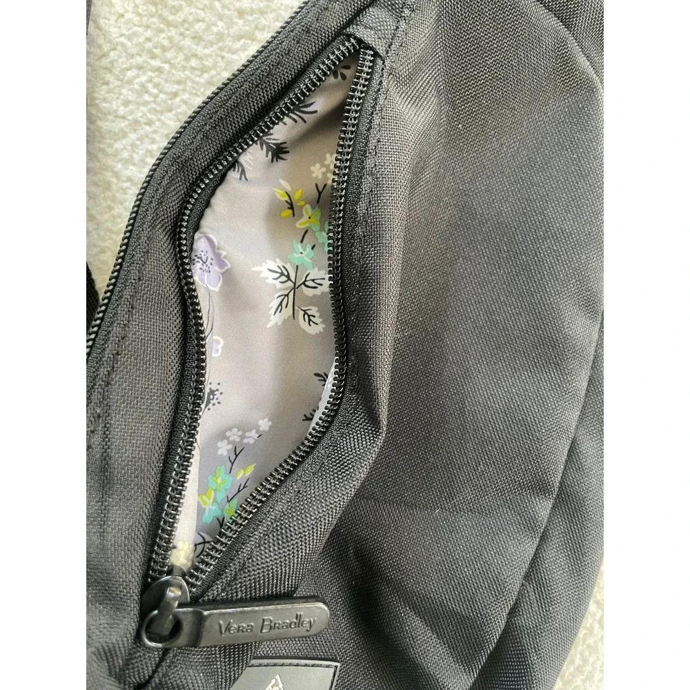 Vera Bradley Small Sling Backpack Black ReActive Mini Crossbody Bag